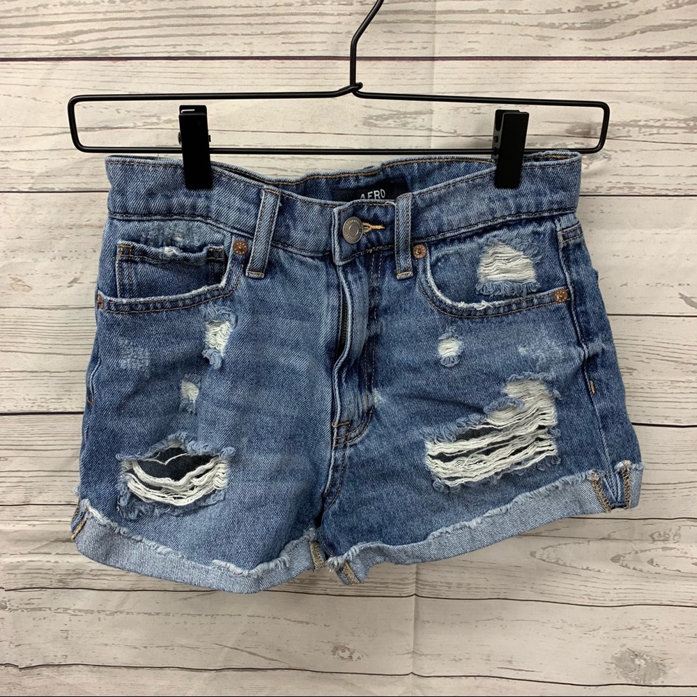 Aeropostale Girls size 0 Destructed Mom Jeans EUC